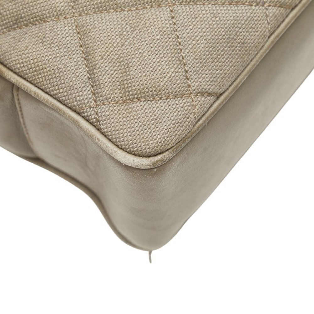 CHANEL Gray Leather Logo Tote Bag - Picture 7 of 14